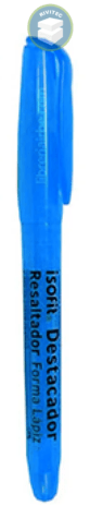DESTACADOR LAPIZ ISOFIT CELESTE1