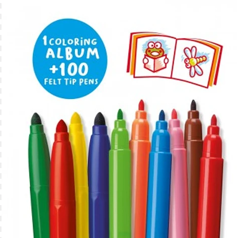 PLUMONES 100 UNID CAJA METALICA CARIOCA2