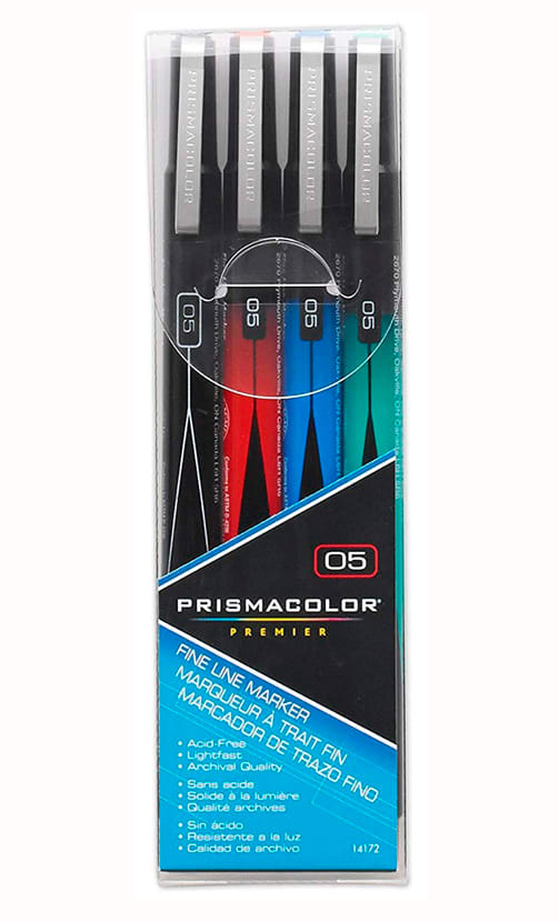 SET TIRALÍNEAS 4 COLORES 0.5 MM1