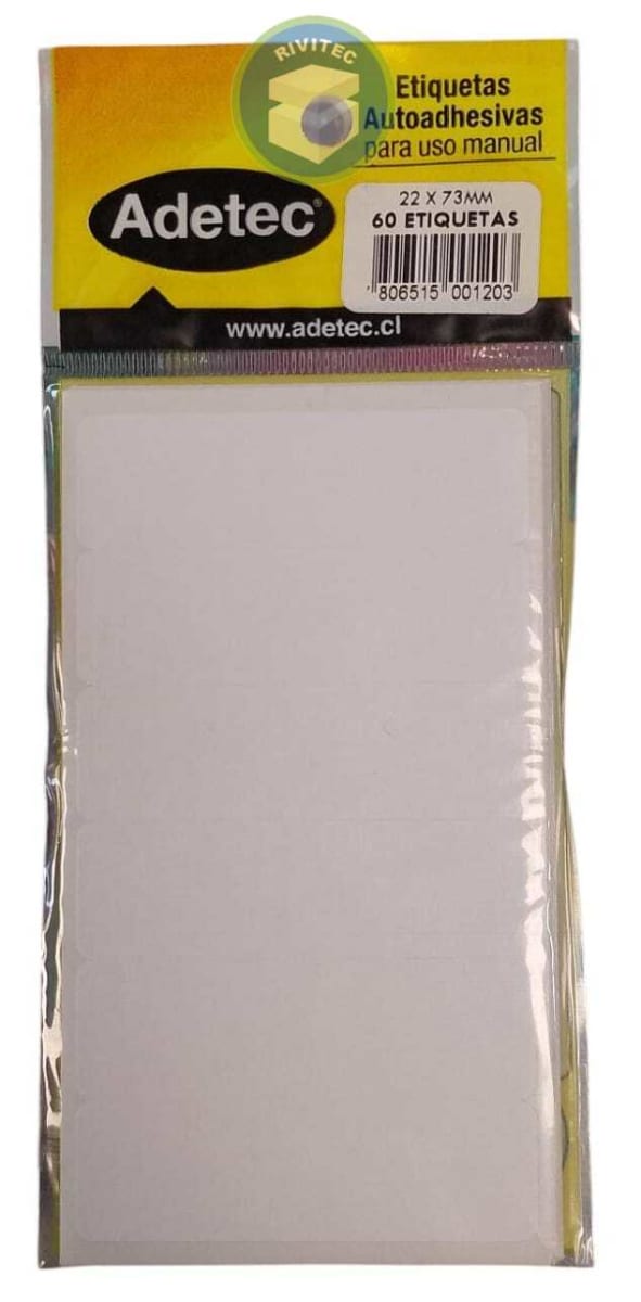 ETIQUETAS 22X73 ADETEC1