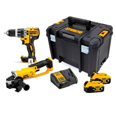 Kit Taladro Percutor 1/2'' + Esmeril Angular 4-1/2'' 20v Max DeWalt- DCK209P2T - B2