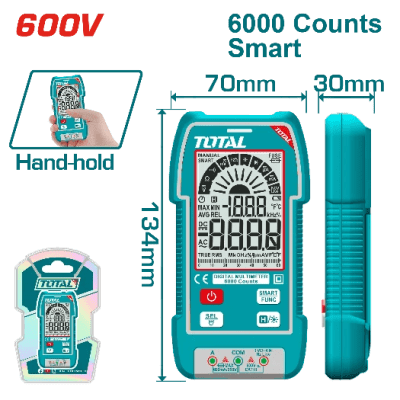Multímetro Digital 600v 6000 Dígitos Total TMT516004
