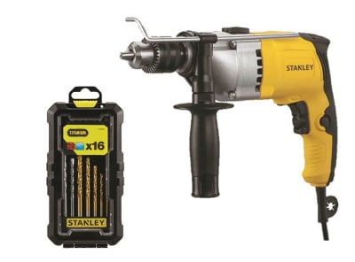 Taladro Percutor 1/2 800W + Set x16 Brocas (STA7221-XJ)- STDH8013-K14 STANLEY