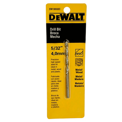 Broca HSS para Metal  - 5/32 - 4MM - DW130532C DEWALT