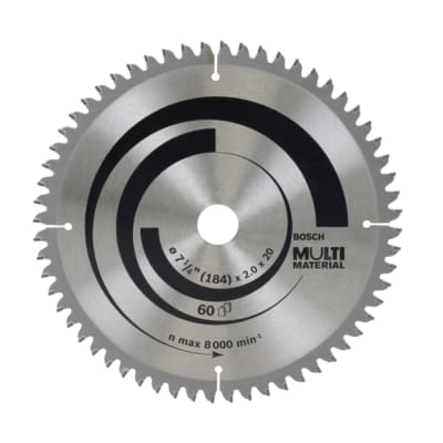 Disco Sierra Circular 7-1/4'' 60 Dientes Multimaterial Bosch 2608.642.193