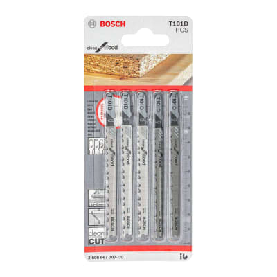 Hoja Caladora para Madera T101D x5 Unidades HCS Bosch 2608.667.307