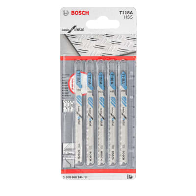 Hoja Caladora T118A x5 Unidades HSS Para Metal Bosch 2608.668.145