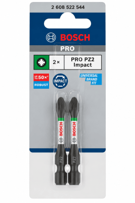 Puntas Impact Pro Pozidriv PZ2 55mm 2Pz Bosch 2608.522.544