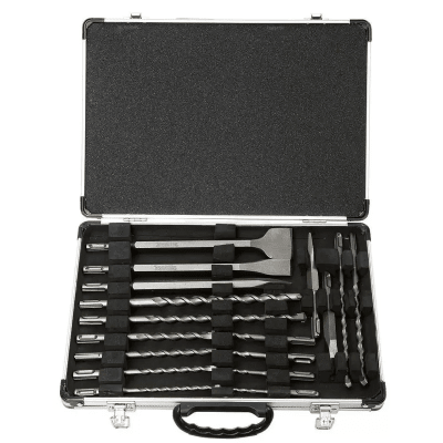 Broca sds Plus y cinceles VARIADOS (17 PZAS) Maletin aluminio - D-19180 MAKITA