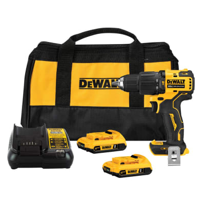 Kit Taladro Percutor DeWalt 20V Atomic + 2 Baterías - DCD709D2-B2