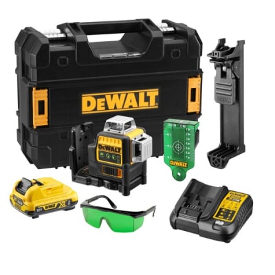 Nivel Láser DeWalt 12V 3 Líneas 360° Luz Verde 30m - DCE089D1G-QW