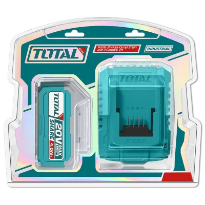 Kit Batería 4.0 Ah + Cargador Industrial Total TFBCPK1214