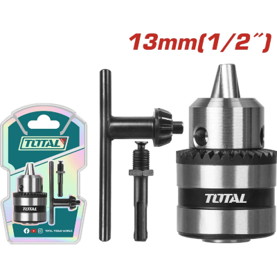 Mandril para taladro 13mm con llave Total TAC451301