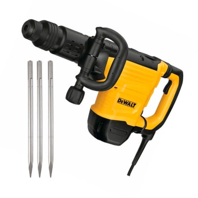 Martillo Demoledor DeWalt SDS MAX 10kg 17.5J 1600W + 3 Puntas - D25881K