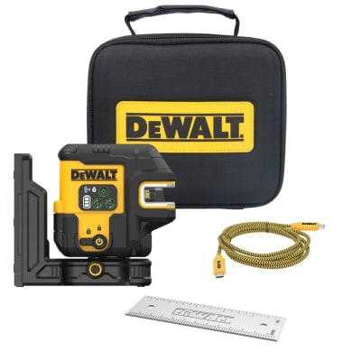 Nivel Láser DeWalt Verde Recargable USB 2 Puntos+Línea Cruzada - DCLE14221GB