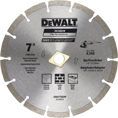 Disco Diamantado 7'' Segmentado Dewalt DW47702HP