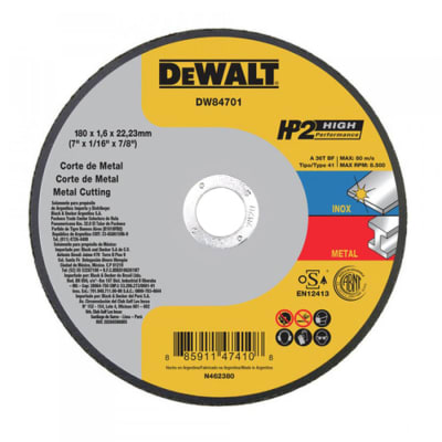 DISCO DE CORTE METAL/INOX - HP2 - 7