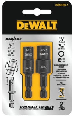 Juego de destornilladores de tuercas, doble extremo, 2 piezas (DWADEND-2)