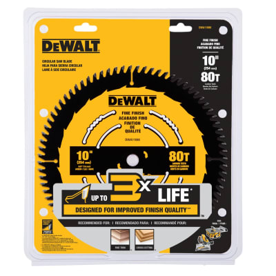 Disco de Sierra 10'' 80 Dientes Madera DWA11080 Dewalt