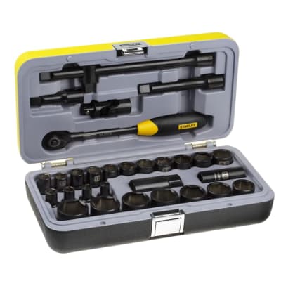 Juego de Dados Fatmax Cromo Negro 30 Piezas Stanley 94-662