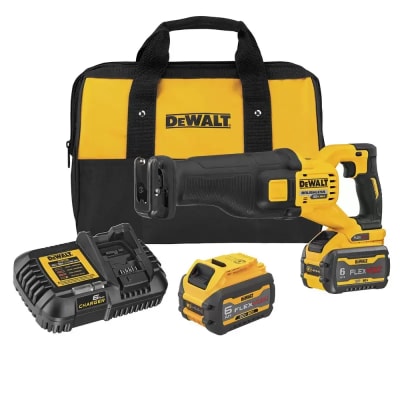 Sierra Sable DeWalt 60V FlexVolt + 2 Baterías DCS389T2