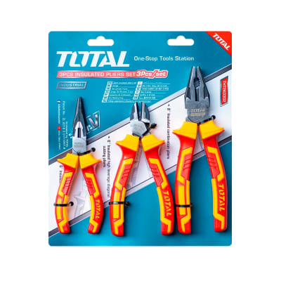 SET DE ALICATES 3 PIEZAS CR-V AISLADOS 1000V THT2K0302 TOTAL