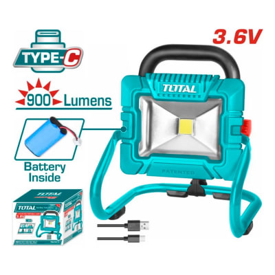 Lámpara Reflector 10W Batería Integrada Exterior Multiuso Total TRLF4415