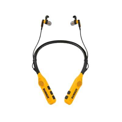 Auriculares Bluetooth 2 en 1 con banda para el cuello con altavoces integrados DEWALT DXMA1902093
