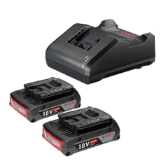 Kit Bosch: 2 Baterías 18V (2.0 Ah) + Carg GAL 18V-20 – 1600.A02.RN1 0