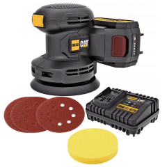 LIJADORA/ PULIDORA 18V CON ASPIRACION + 1 BAT 4AH + 1 CARGADOR - DX42K  -CATERPILLAR 0