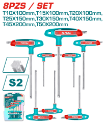SET DE LLAVES TORX MANGO-T 8PCS S2 INDUSTRIAL TOTAL - THHW80836 0