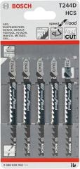 Hojas de Sierra Caladora T244D Madera 100 mm Pack x5 Bosch  2608.630.058 0