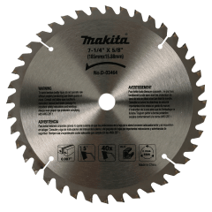 Disco de Sierra 7-1/4'' 40 Dientes Makita D03464 0