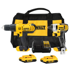 Taladro Percutor 1/2'' + Atornillador Impacto 1/4'' 20V Dewalt DCK222D2 2