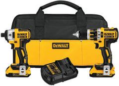 Kit Taladro Percutor 1/2'' + Atornillador de Impacto 1/4'' Brushless 20V Dewalt DCK287D2-B2 0