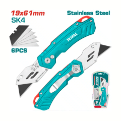 Cuchilla Hoja Plegable Acero + 6 Hojas Total THT5136288 0