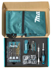 SET 29 piezas • brocas • puntas • Vasos • Destornillador • Navaja plegable E-30053 MAKITA 2