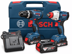 COMBO BOSCH GSB 18V-65 + GDX 18V-285 + GBA 18V 4.0 Ah + CARG. Y MALETA - 0615.A50.0DB 0