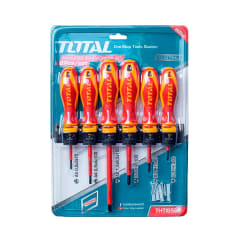 SET DE 6 DESTORNILLADORES AISLADOS 1000V THTIS566 TOTAL 0