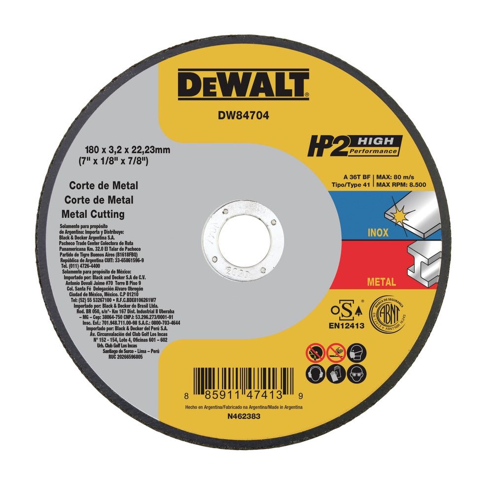 DISCO DE CORTE METAL/INOX - HP2 - 7