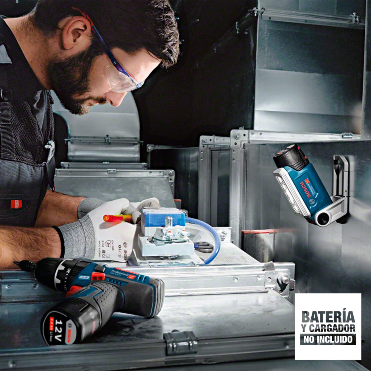 Linterna de trabajo Bosch 12V 330lm (Sin Batería) GLI12V-330 - 0601.4A0.0007