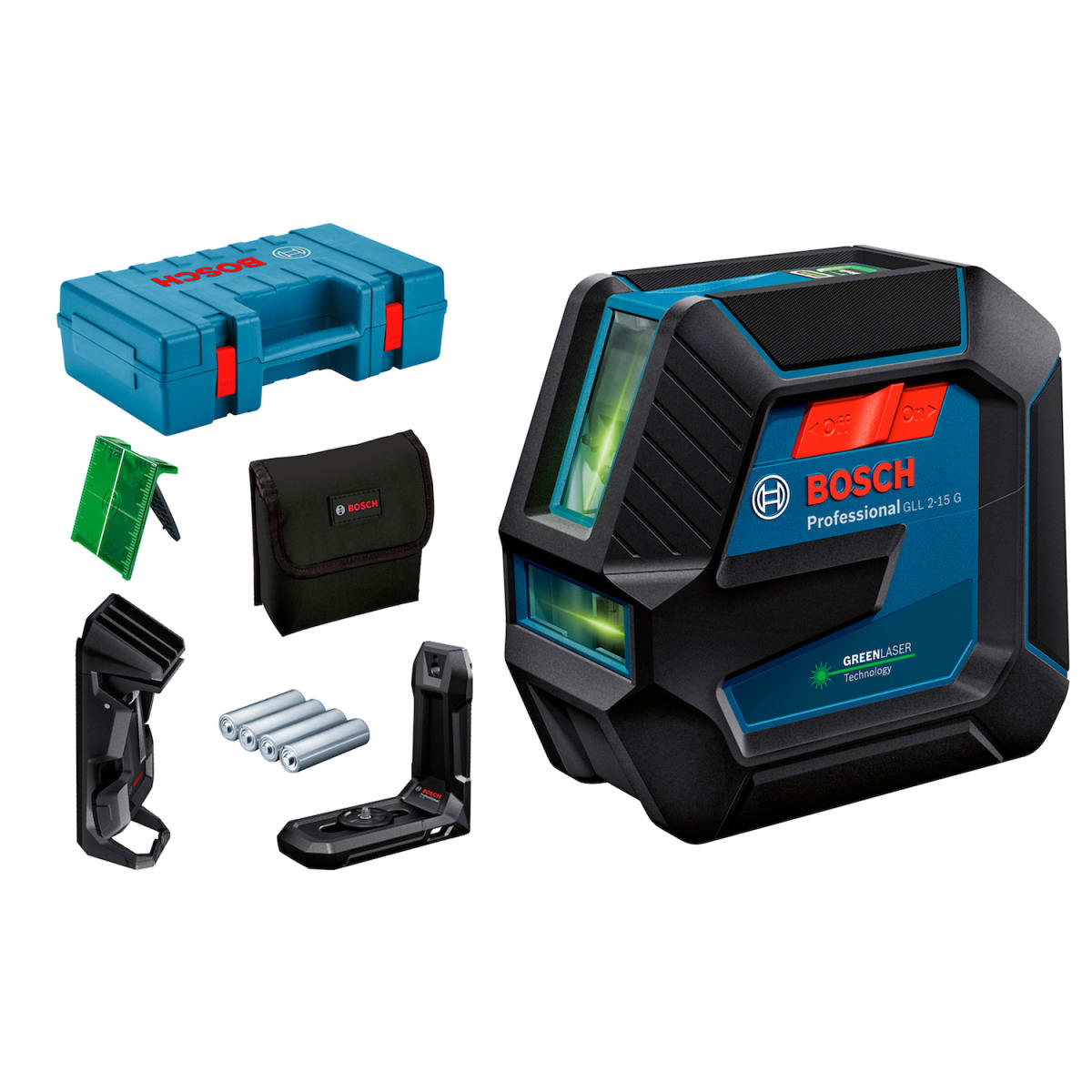 Nivel Láser de Líneas Verdes Bosch GLL 2-15 G Professional – 0601.063.W021