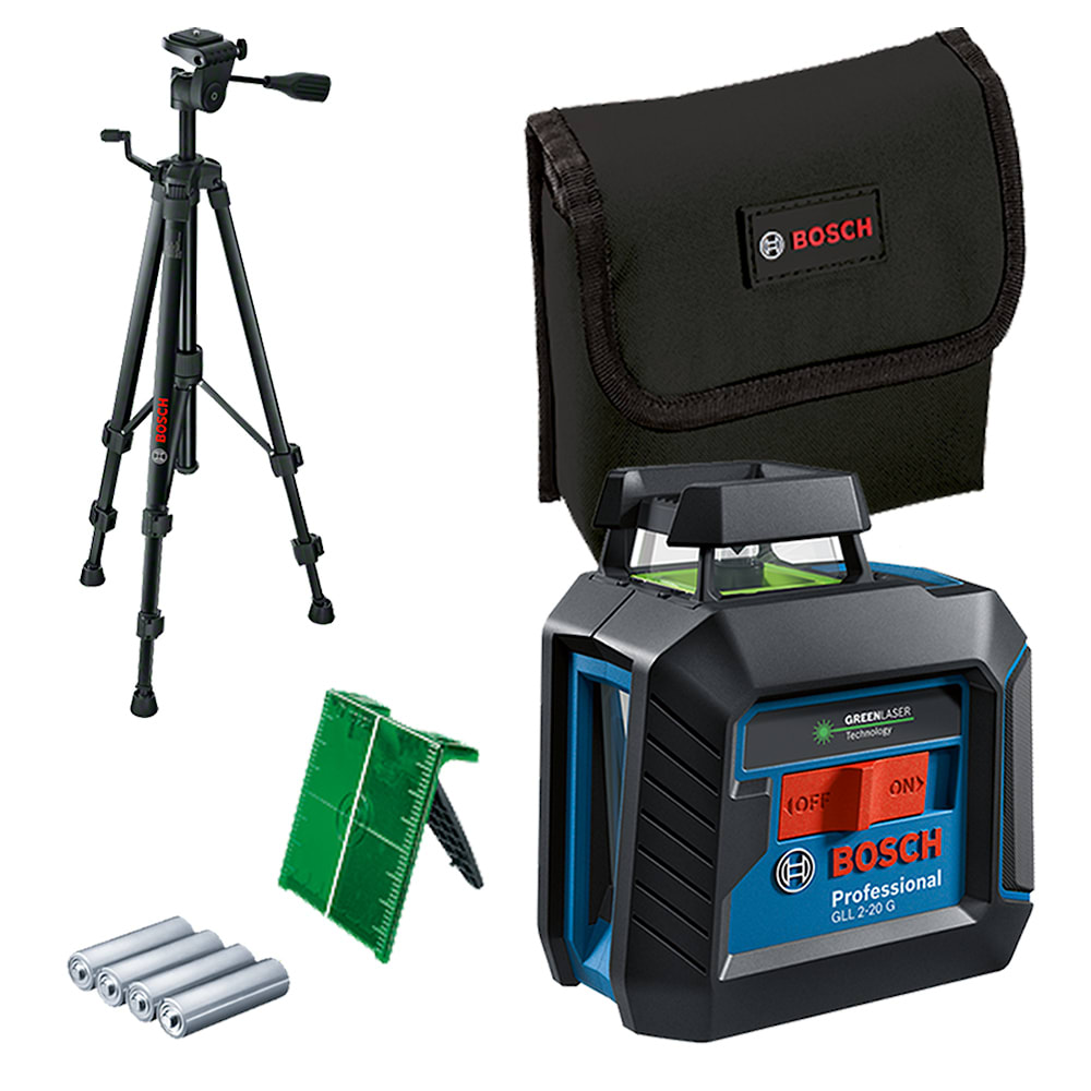 Nivel Laser Verde Líneas Cruzadas de 360° Bosch GLL 2-20 G1