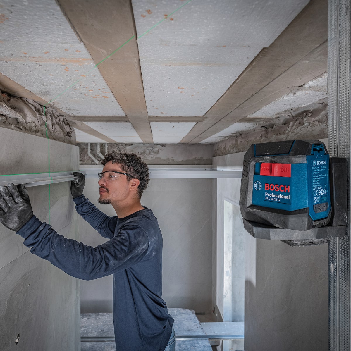 Nivel Láser de Líneas Bosch GLL 12-22 G (Láser Verde) – 0601.065.3216