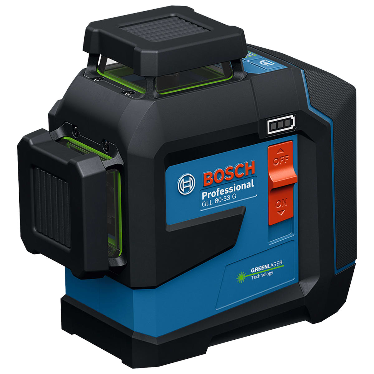 Nivel Láser Verde Bosch GLL 80-33 G de 3 Líneas 30m + Batería 18V4
