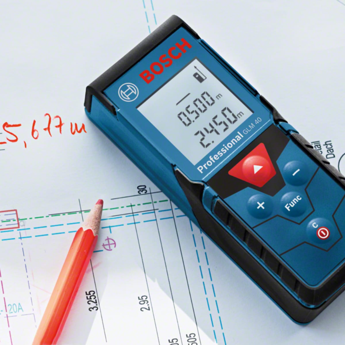 Medidor de Distancia Láser Bosch GLM 40 Professional – 0601.072.9004
