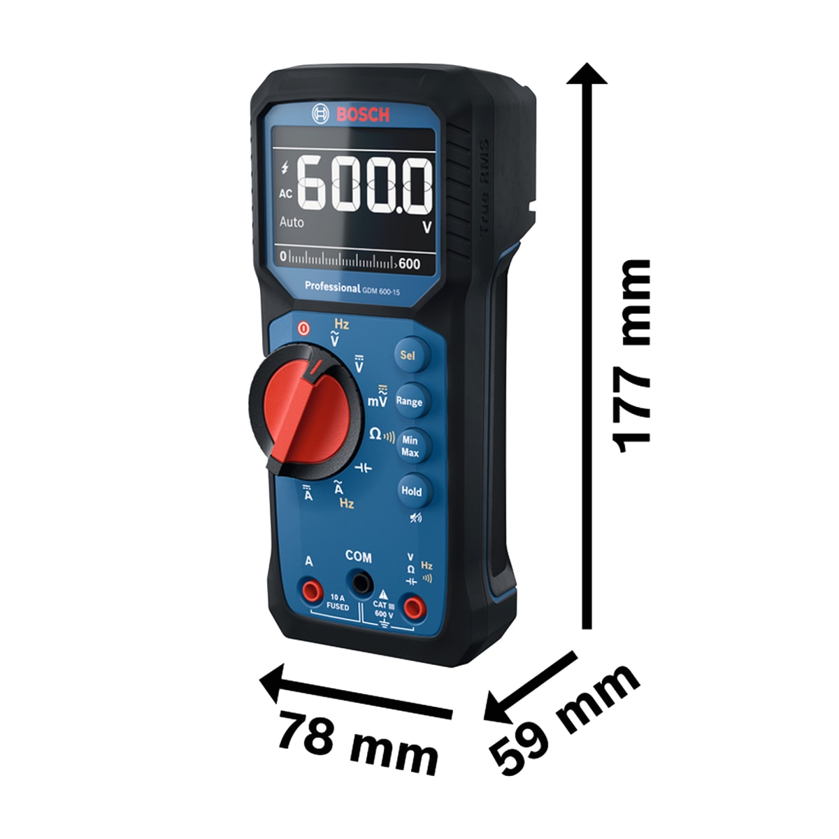 Multímetro Digital 1000V GDM 600-15 Bosch 0601.077.3005