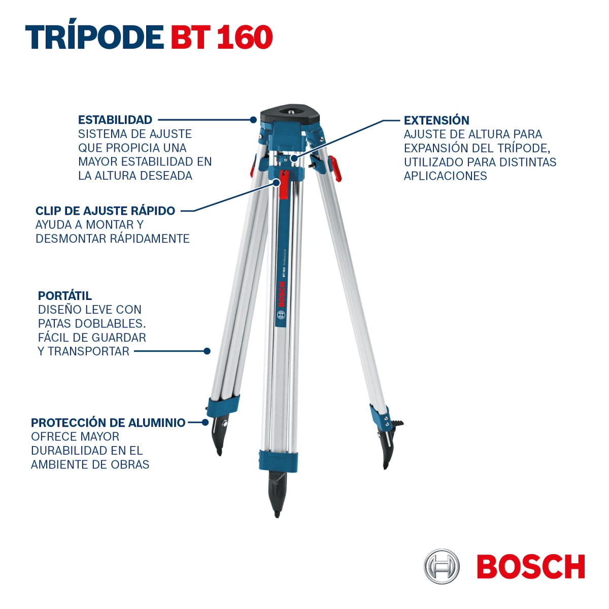 Trípode Para Construcción Professional BT 160 Bosch8