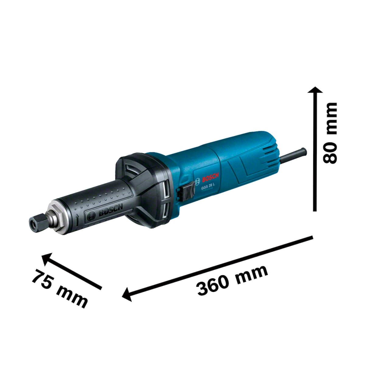 Esmeril Recto Bosch 500W Cuello Largo GGS 28 L - 0601.224.0E03