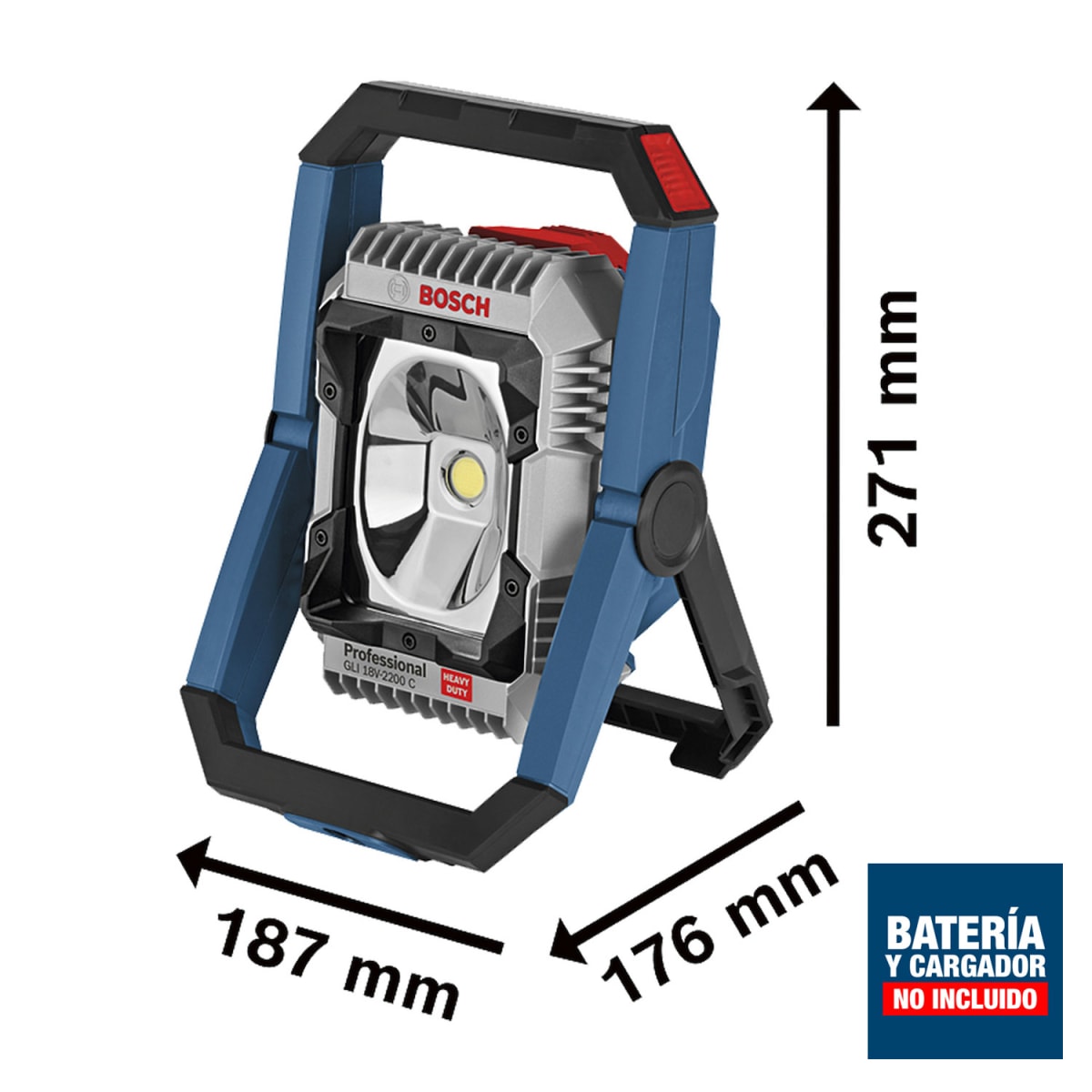 Reflector LED conectado Bosch 2200lm (Sin Batería) GLI18V-2200C - 0601.446.5015